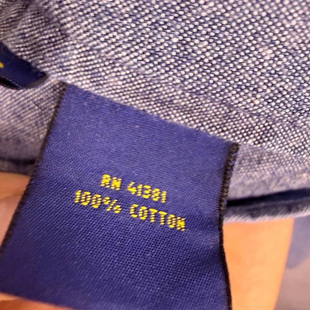 Polo Ralph Lauren Chambray Shorts Mens 36 Blue Classic Fit Heritage Nautical